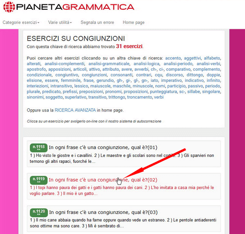 Esercizi Di Grammatica On Line Con Soluzioni Per La Scuola Elementare E Media