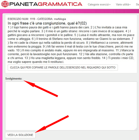 Esercizi Di Grammatica On Line Con Soluzioni Per La Scuola Elementare E Media