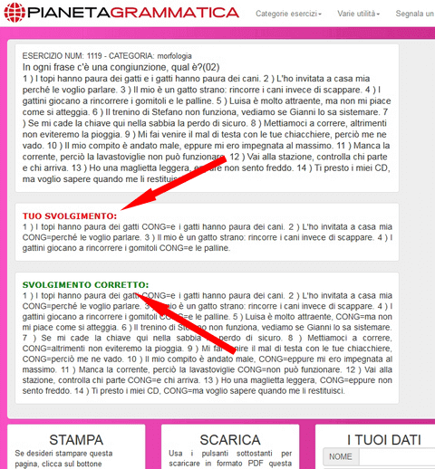 Esercizi Di Grammatica On Line Con Soluzioni Per La Scuola Elementare E Media